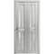 Sartodoors Sliding Closet Bi-fold Doors 48 x 96in, Veregio 7288 Light Grey Oak W/ Frosted Glass, Sturdy Tracks VEREGIO7288BF-OAK-4896 - alternate 1